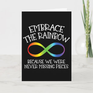 Tarjeta Conciencia del Autismo Abraza el Infinito del Arco