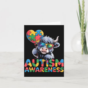Tarjeta conciencia del autismo autista