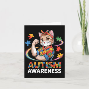 Tarjeta Conciencia del autismo autista