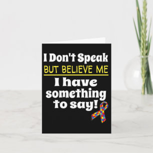 Tarjeta Conciencia del Autismo Conciencia No Verbal No Hab