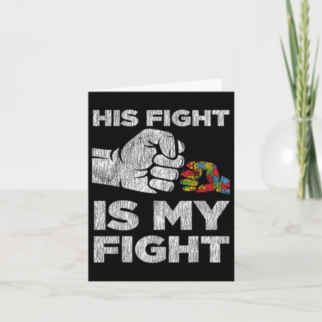 Tarjeta Conciencia del autismo Mamá papá padres niños auti (Anverso)