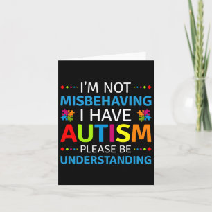Tarjeta Conciencia del autismo No me estoy portando mal, t