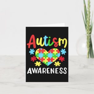 Tarjeta Conciencia del autismo, pequeña, negra