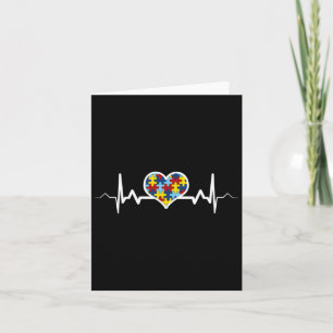 Tarjeta Conciencia del autismo - Rompecabezas del corazón