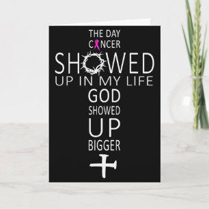 Tarjeta Conciencia del cáncer de mama Dios apareció más gr