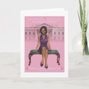 TARJETA CONCIENCIA DEL CÁNCER DE PECHO DE MICHELLE OBAMA