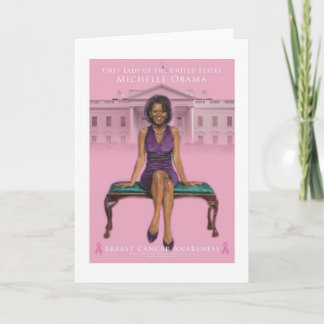 TARJETA CONCIENCIA DEL CÁNCER DE PECHO DE MICHELLE OBAMA