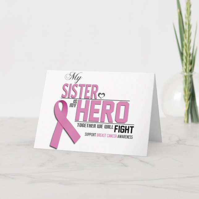 Tarjeta Conciencia del cáncer de pecho: hermana (Anverso)