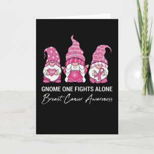 Tarjeta Conciencia del Cáncer de Seno Gnome One Lucha Solo