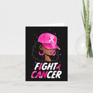 Tarjeta Conciencia del Cáncer Mujeres Negras Guerrera Rosa