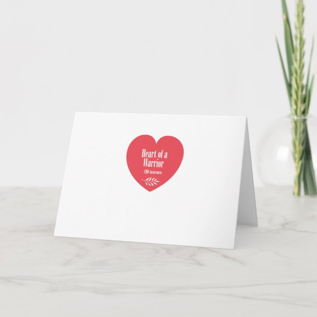 Tarjeta Conciencia del corazón de un guerrero CHD (Anverso)