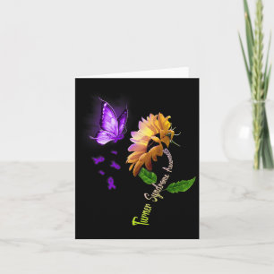 Tarjeta Conciencia del síndrome de Turner de girasol marip