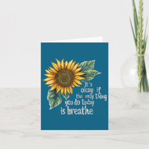 Tarjeta Conciencia del suicidio del girasol