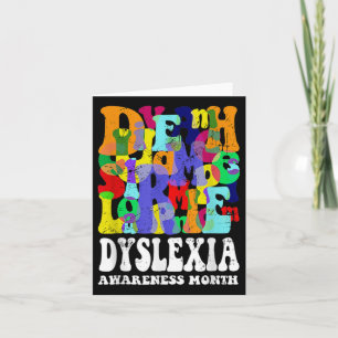 Tarjeta Conciencia Dislexia Discapacidad de Aprendizaje Di