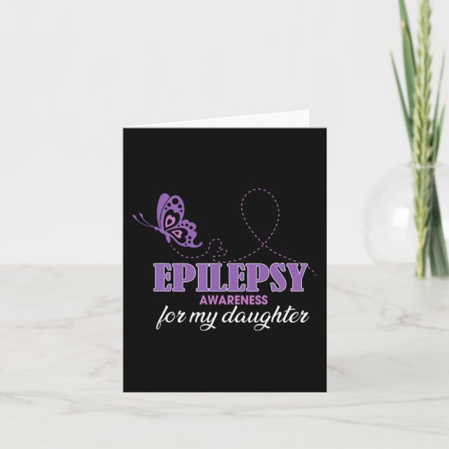 Tarjeta Conciencia Epilepsia Para Mi Hija - Mamá Epilepsia (Anverso)