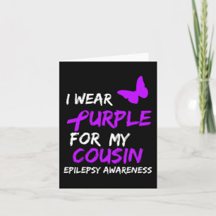 Tarjeta Conciencia Epilepsia Que Llevo Púrpura Para Mi Cos