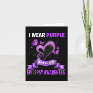 Tarjeta Conciencia Epilepsia Que Llevo Púrpura Para Mi Hij