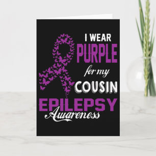 Tarjeta Conciencia Epilepsia Que Llevo Púrpura Para Mi Pri