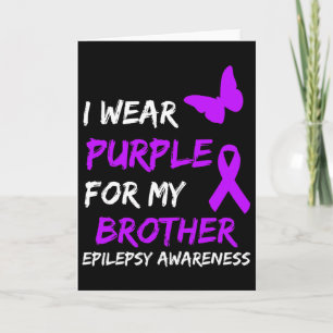 Tarjeta Conciencia Epilepsia Que Uso Púrpura Para Mi Herma