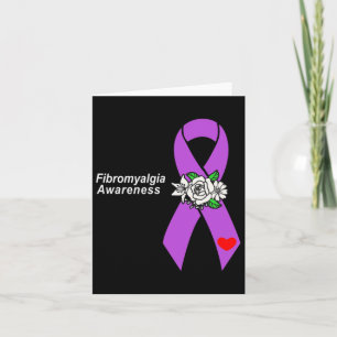 Tarjeta Conciencia Flores de cinta morada