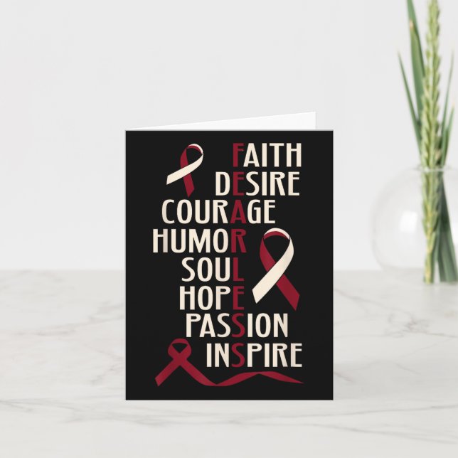 Tarjeta Conciencia intrépida sobre el cáncer de cuello de  (Anverso)