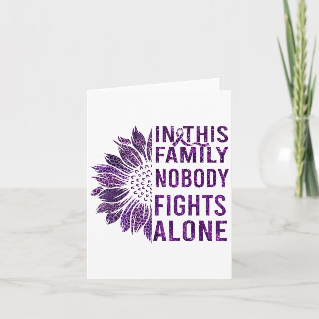 Tarjeta Conciencia pancreática sobre el cáncer Girasol Pan (Anverso)