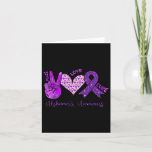 Tarjeta Conciencia sobre el Alzheimer de Love Cure Purple