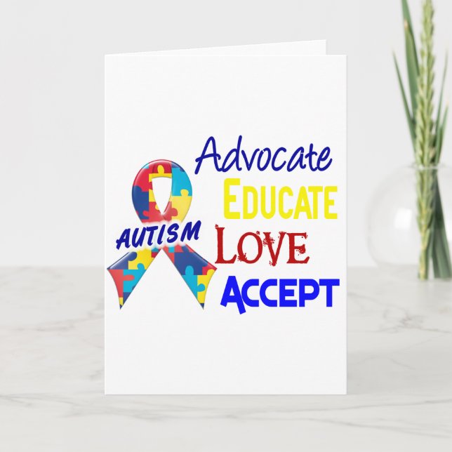 Tarjeta Conciencia sobre el autismo (Anverso)