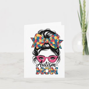 Tarjeta Conciencia sobre el autismo 2025 Mamá Coquette Bow