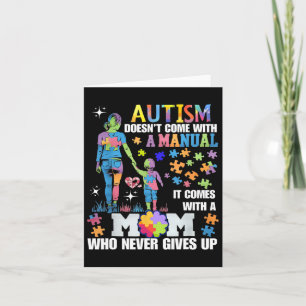 Tarjeta Conciencia sobre el autismo 2025 no viene con un m