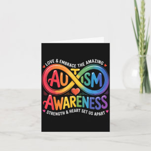 Tarjeta Conciencia sobre el autismo autista