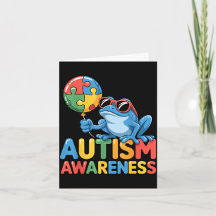 Tarjeta conciencia sobre el autismo autista