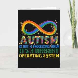 Tarjeta Conciencia sobre el Autismo Es un Sistema Operativ