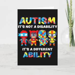 Tarjeta Conciencia sobre el Autismo Es una Habilidad Difer