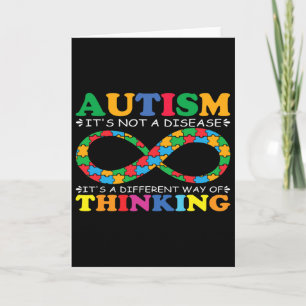 Tarjeta Conciencia sobre el Autismo Familia No es una Enfe