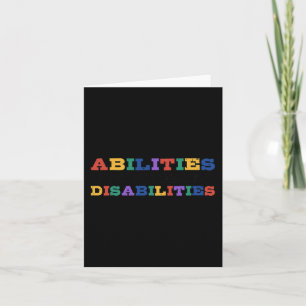 Tarjeta Conciencia sobre el autismo - Las habilidades supe