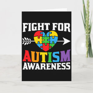 Tarjeta Conciencia sobre el Autismo Lucha Por el Apoyo a l