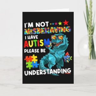 Tarjeta Conciencia sobre el Autismo No me estoy portando m