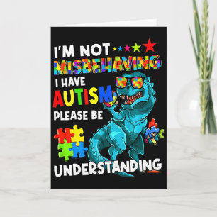 Tarjeta Conciencia sobre el Autismo No me estoy portando m