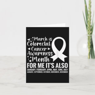 Tarjeta Conciencia sobre el cáncer colorrectal Mes de cánc