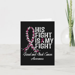 Tarjeta Conciencia sobre el cáncer de cabeza y cuello Su l