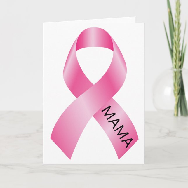 Tarjeta Conciencia sobre el cáncer de mama Cinta rosa (Anverso)