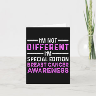 Tarjeta Conciencia sobre el cáncer de mama Diferente sobre