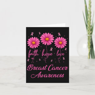 Tarjeta Conciencia sobre el cáncer de mama Fe Amo Esperanz