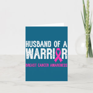 Tarjeta Conciencia sobre el cáncer de mama Husband Warrior