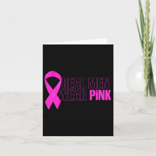 Tarjeta Conciencia sobre el cáncer de mama Los hombres rea