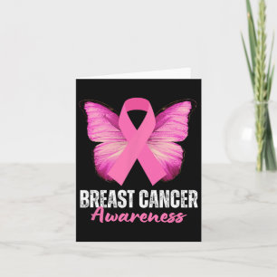 Tarjeta Conciencia sobre el cáncer de mama Mariposa de cin