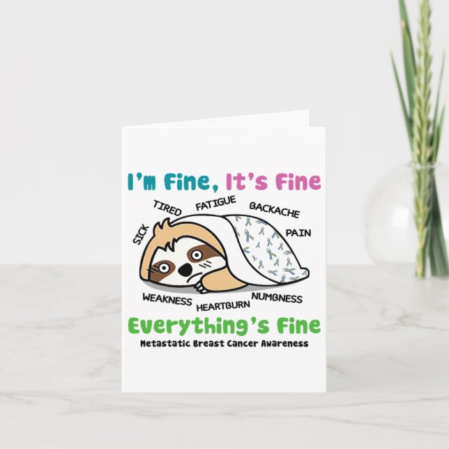 Tarjeta Conciencia sobre el cáncer de mama metastásico Est (Anverso)