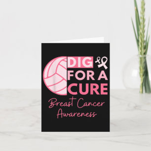 Tarjeta Conciencia Sobre El Cáncer De Mama Para Un Voleibo