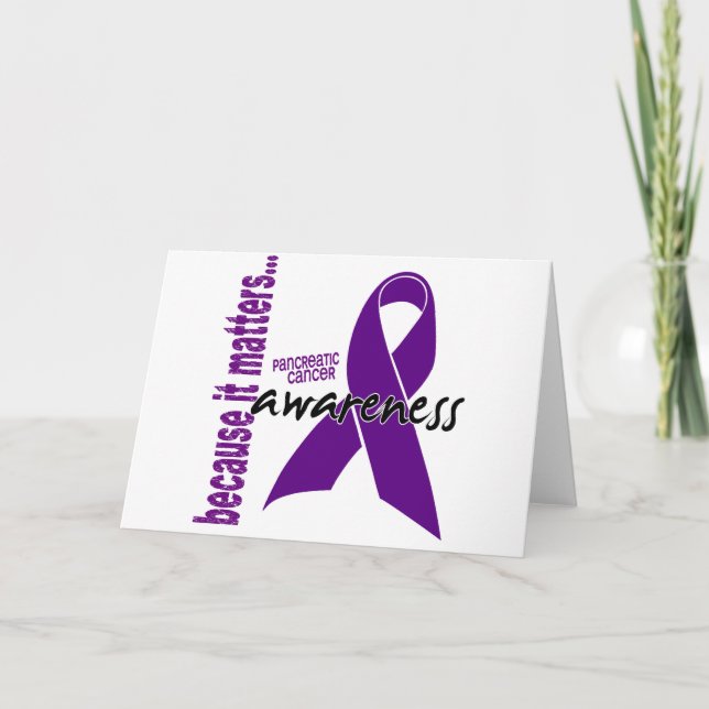 Tarjeta Conciencia sobre el cáncer de páncreas (Anverso)